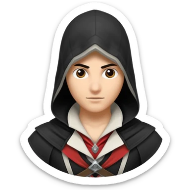 Logo assassin creed black color sticker