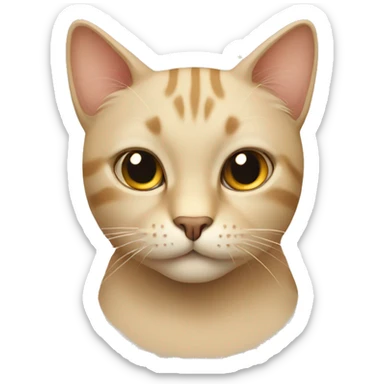Beige cat  sticker