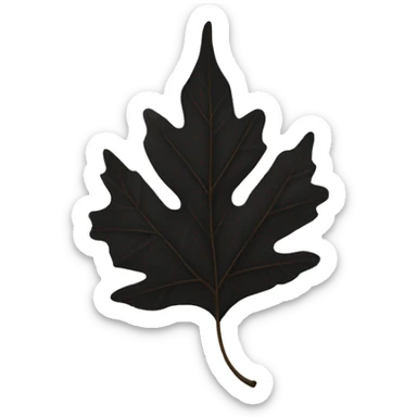 a black rustling leaf sticker