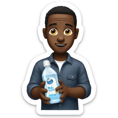 diddy holding a bottle of baby oil  sticker