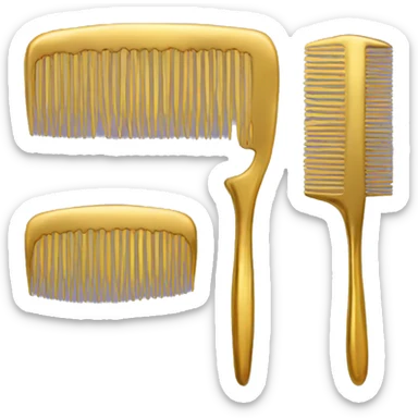A gold comb sticker