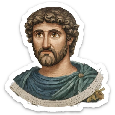 Flavius Belisarius ravenna mosaic sticker