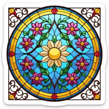 Stained glass window sticker