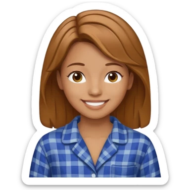 Pijama mujer castaña sticker