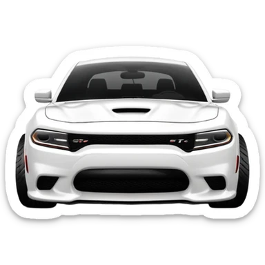 CHARGER DOSH HellCat SRT white and With low suspension body kit 4k, 8k and carbon: spoiler Wheels and hood  sticker