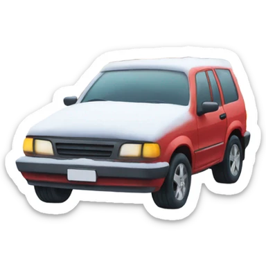 Car in snow sticker
