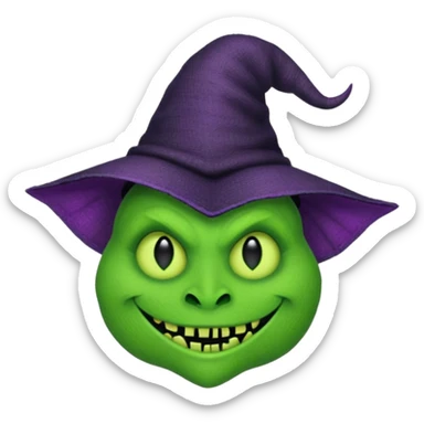 create Oogie boogie From nightmare before Christmas,maleficent and elphaba emoji from wicked. As Emojis that don’t already exists. sticker
