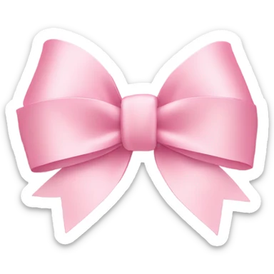 light pink bow on light pink bow sticker