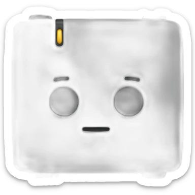 A device similar a router with iOS emoji style sticker