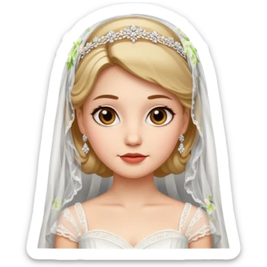 american Bride, traditonal. culture. sticker