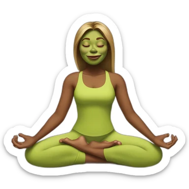 Shrek woman yoga sticker