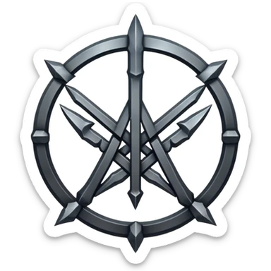 death metal nordic rune emblem sticker