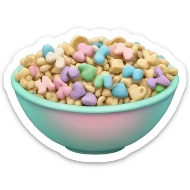 Pastel bowl full of Lucky charms  sticker
