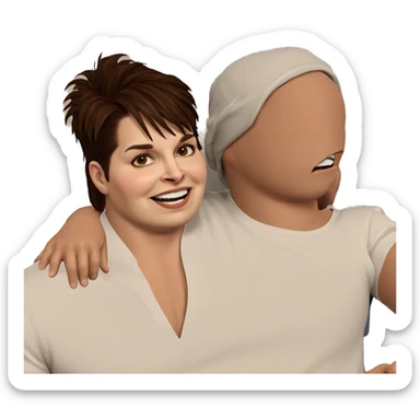 happy boys having fun sticker