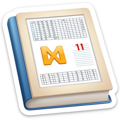 open textbook with formula y = x² sticker