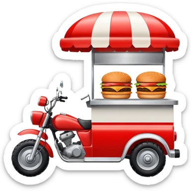 burger stall four wheeler  sticker