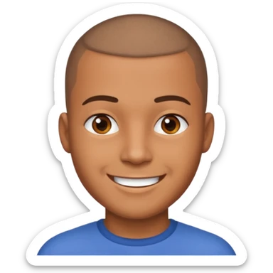 brown skin latino male with buzz cut  sticker