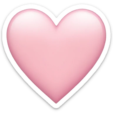 Light pink heart sticker