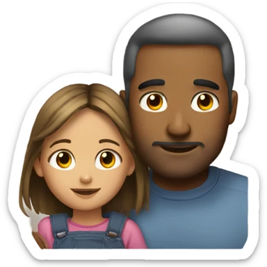 A father with his daughter  sticker