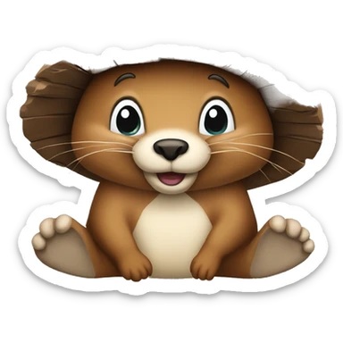 Beaver lodge sticker