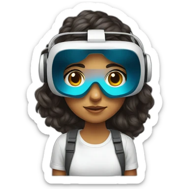 Graphic Designer colombian girl with VR headset sticker