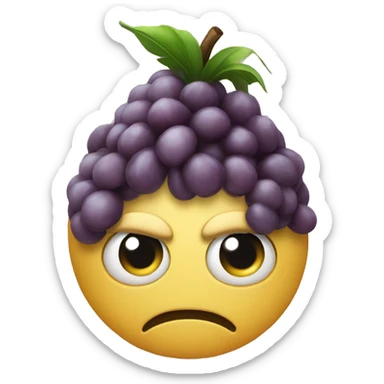 A date (fruit) that is grumpy sticker