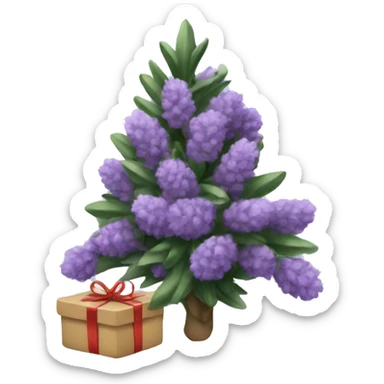 Lavender Christmas sticker