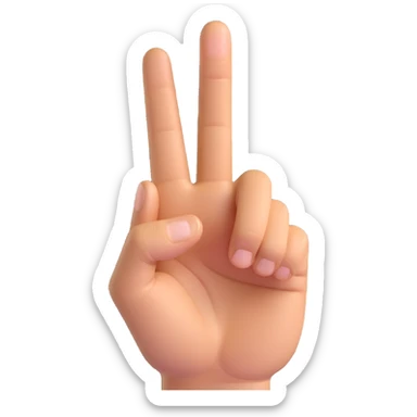 middle finger, Microsoft Teams 3D emoji style, realistic hand, light skin tone, clear gesture, no background sticker