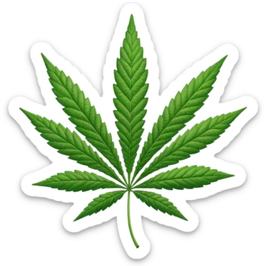 Marihuana hoja emoji sticker