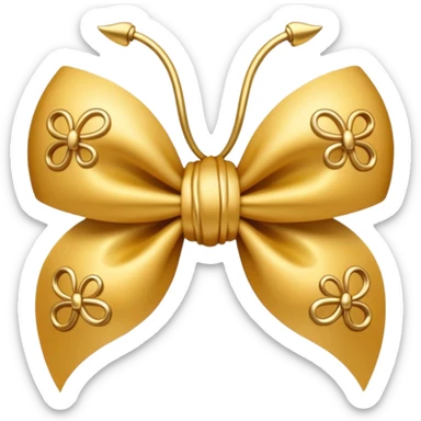 bow hair ornament in horoscope style sticker