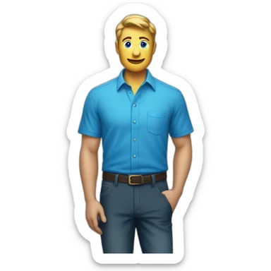blue shirt with an apple logo on it just the shirt sticker