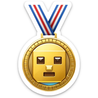 🏅 but in minecraft style sticker