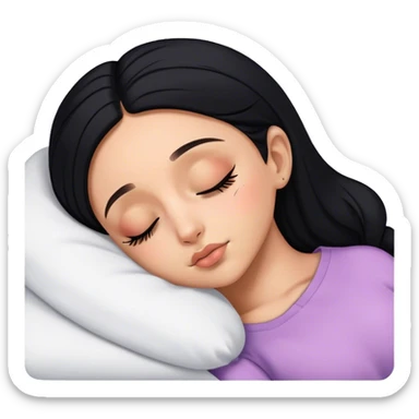 Ariana Grande sleeping with black hair  sticker