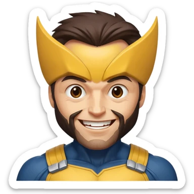 Wolverine is laughing  sticker