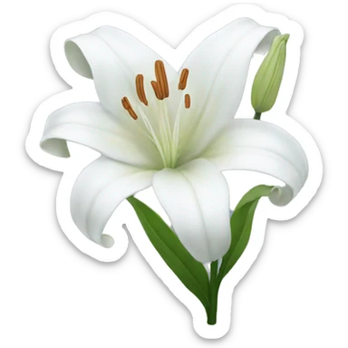 white lily sticker