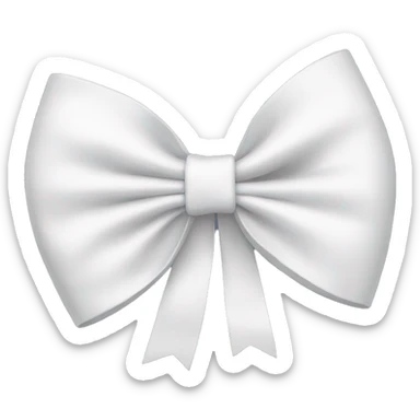 white bow  sticker