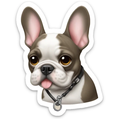 French bulldog with a lead sticker