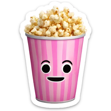 Pink popcorn bucket  sticker