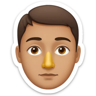 Paint on only nose, half body, shape face. sticker