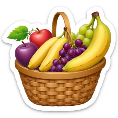 fruits in basket sticker