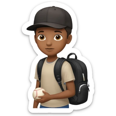 City Backpack Student black boy sticker