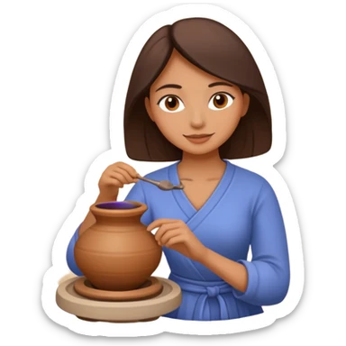 Pottery Wheel Artist woman  sticker