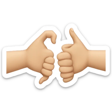 Besties doing heart with hands by the index finger and the thumb  sticker