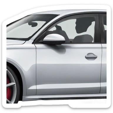 Audi RS6 driven by goat sticker