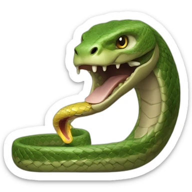 a snake that eats a horse sticker