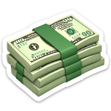 stash of dollars sticker