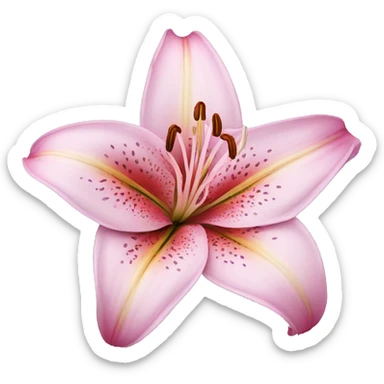 pink lily  flower  sticker