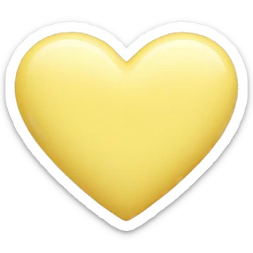 pastel yellow heart sticker