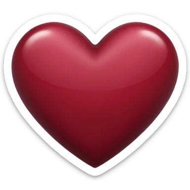 Maroon heart sticker