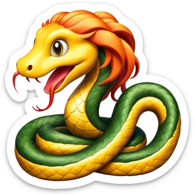 hippy-headed snake  sticker